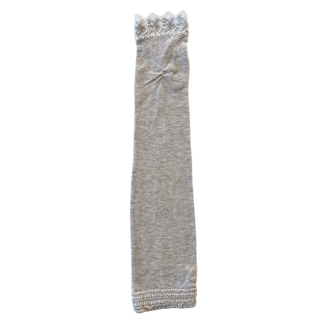 3-tier ruffled hem UV arm cover gloves long size