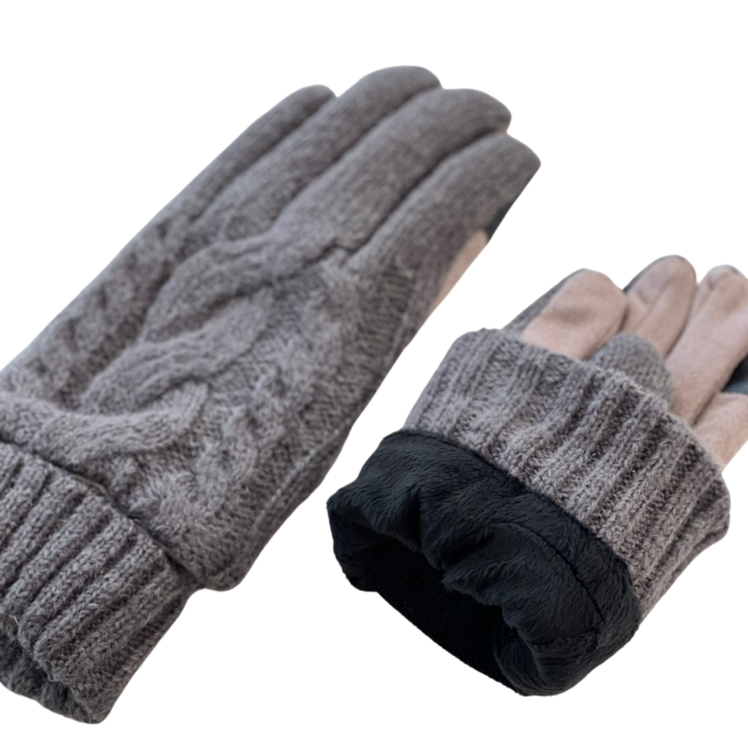 T206 縄編みリブ手袋