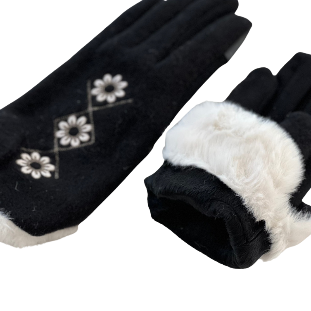 T207 フラワー刺繍手袋