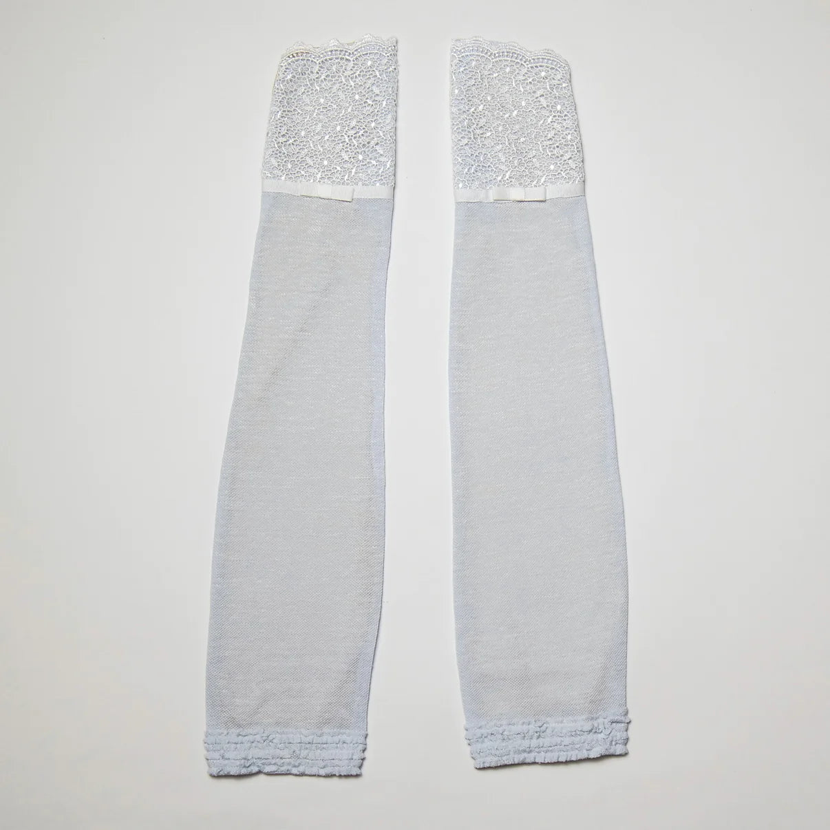 Cotton Linen Fingertip Chemical Lace UV Arm Cover Gloves Long Size