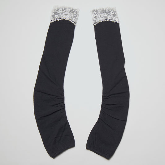 L042 細見えシアーレース UVアームカバー手袋