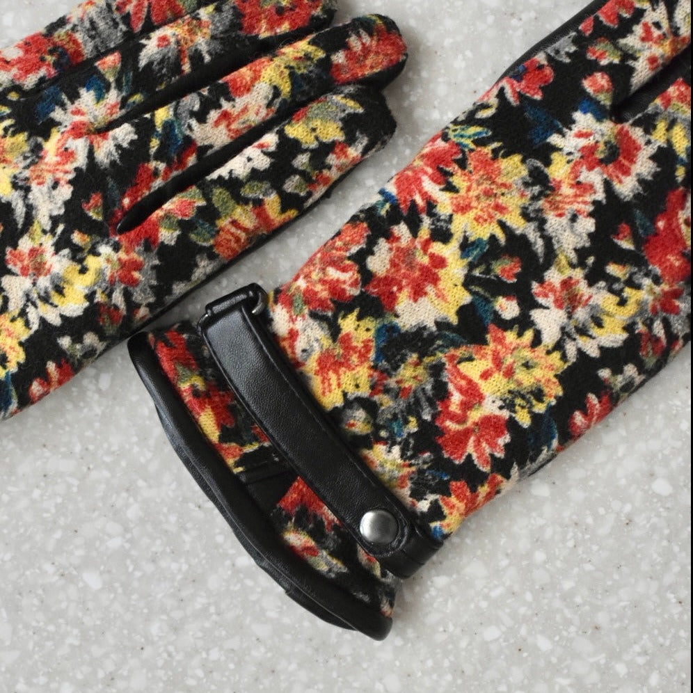 floral gloves