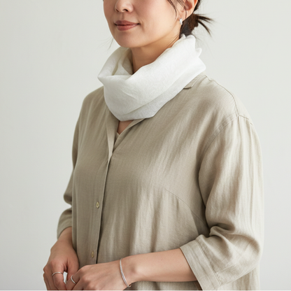 W000　アラベスク柄ワンタッチ　ワンタッチスカーフ