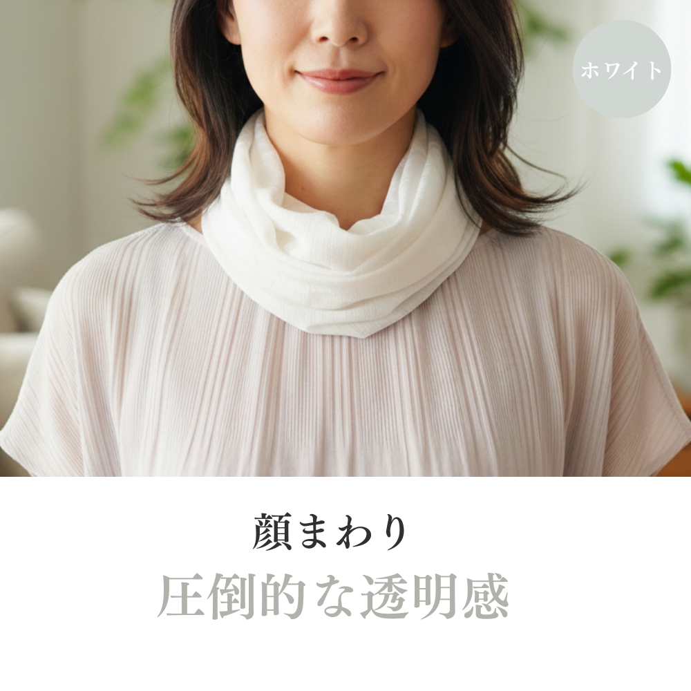 sheer check one-touch scarf