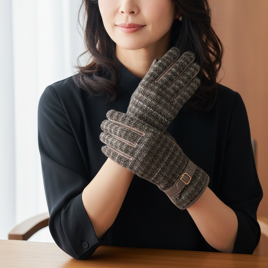 T205　ファンシーツイード手袋