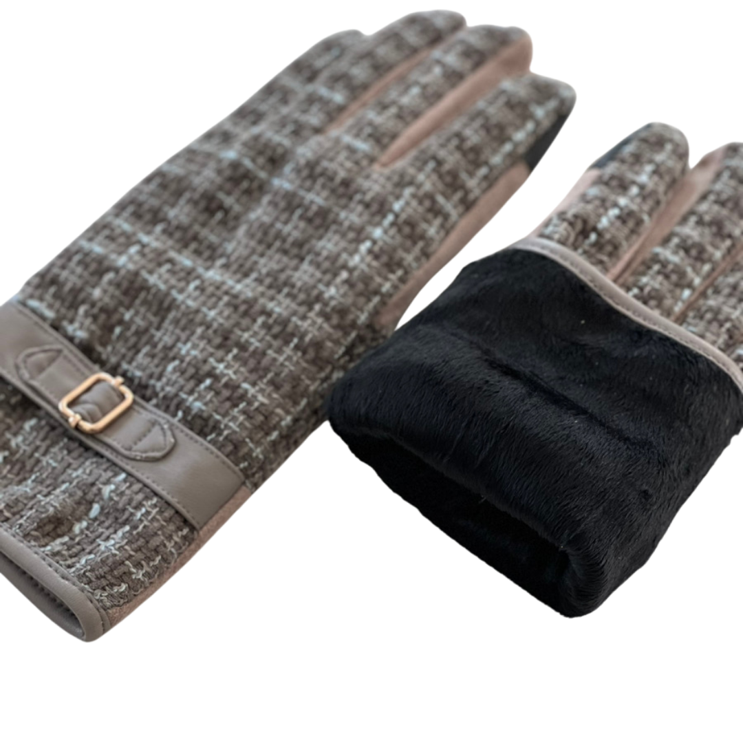 fancy tweed gloves