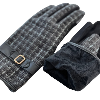 fancy tweed gloves