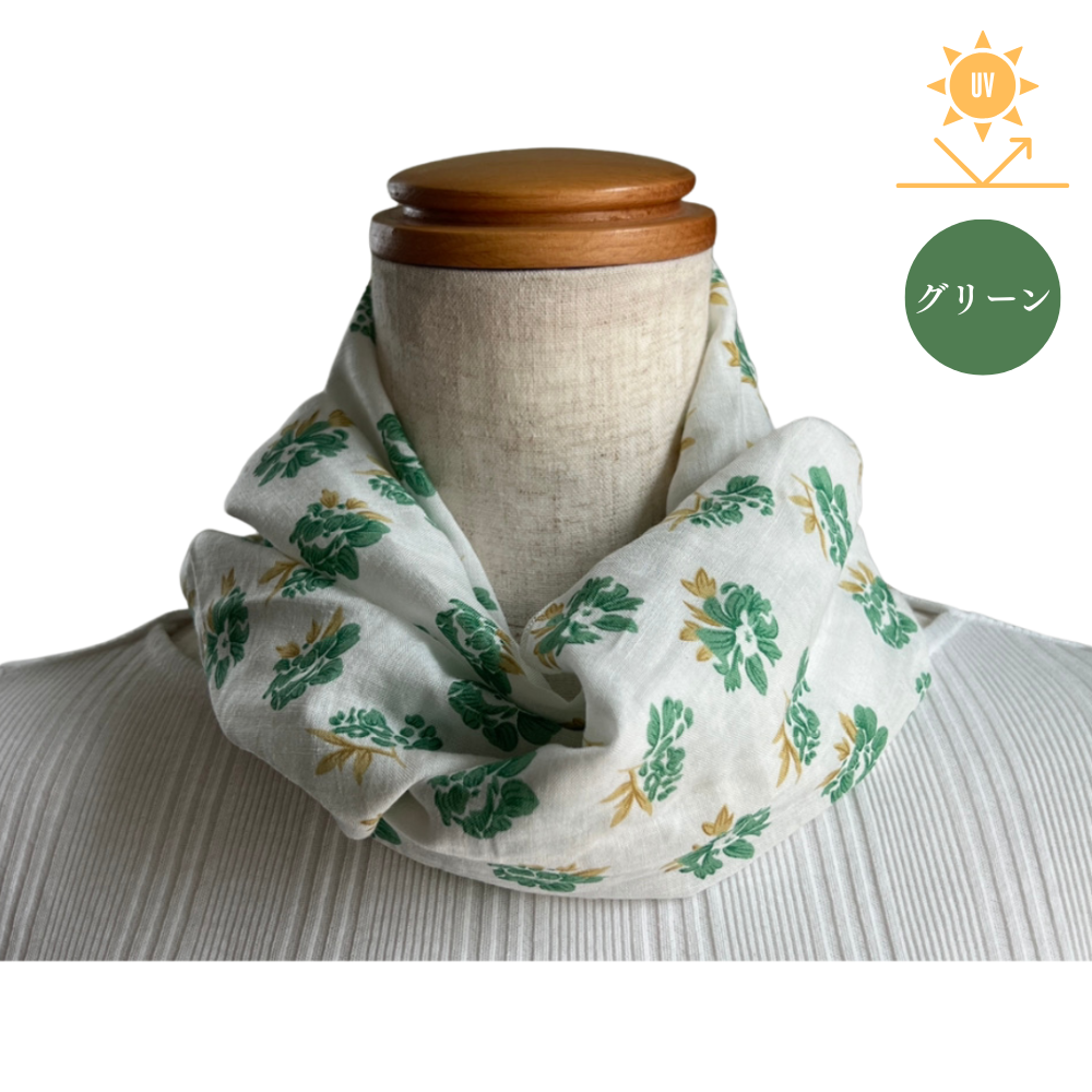 W002　フラワー　ワンタッチスカーフ