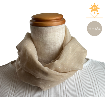 W005　シフォンドット ワンタッチスカーフ