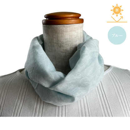 W000　アラベスク柄ワンタッチ　ワンタッチスカーフ