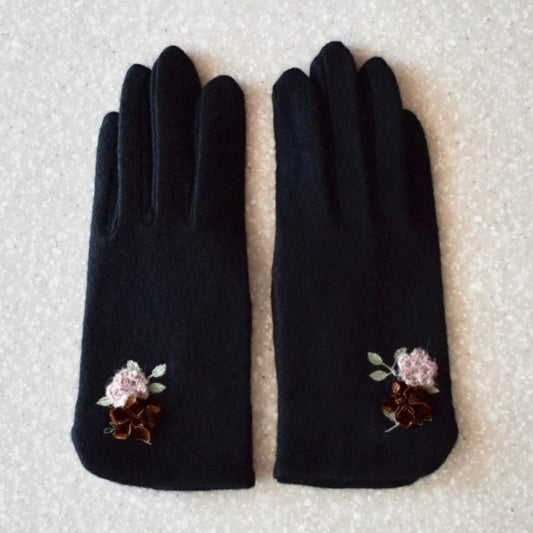 花刺繍手袋