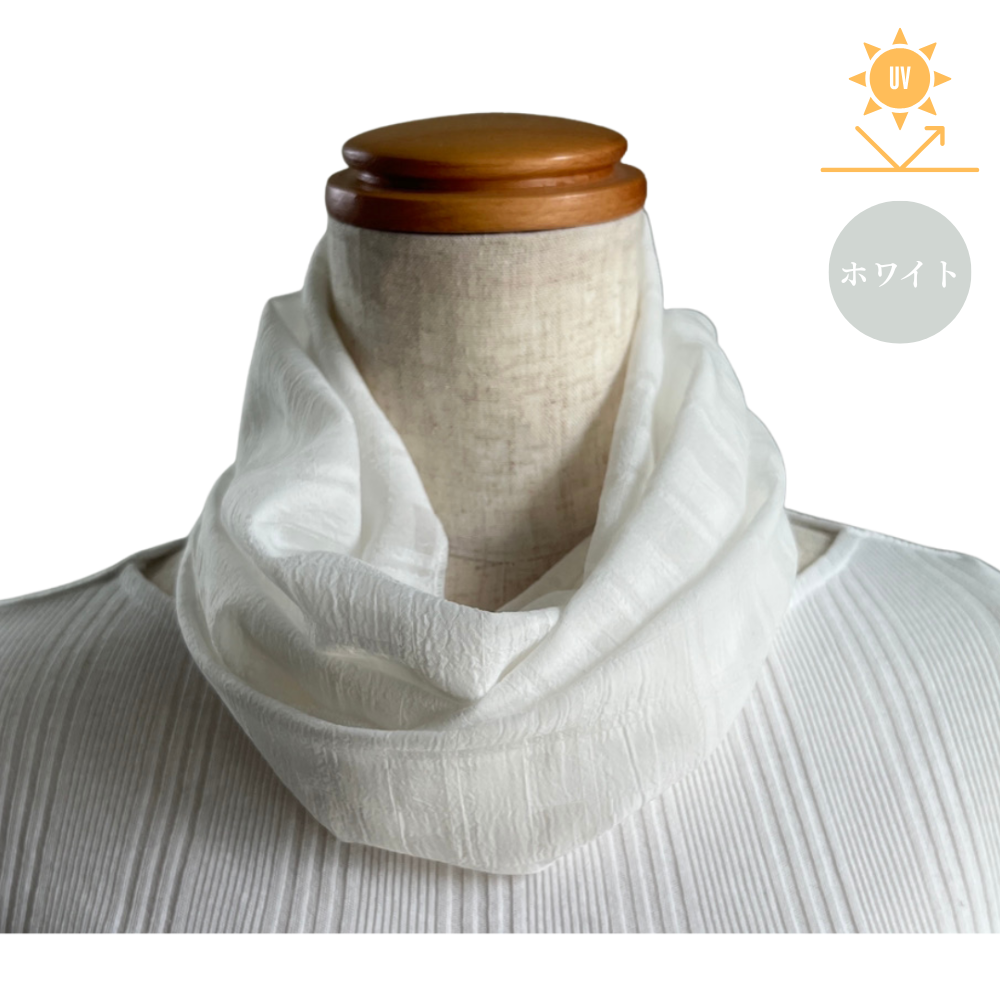 sheer check one-touch scarf