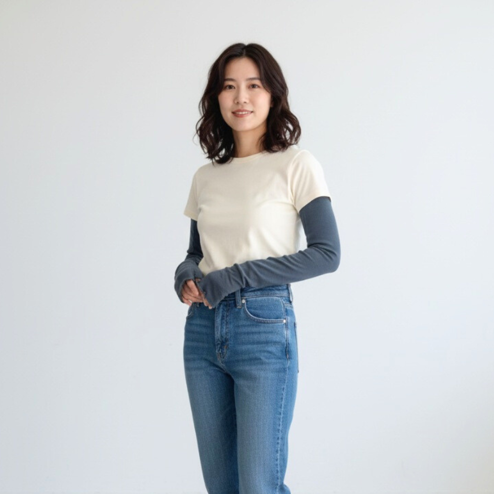 L045　３６５日のウール　UVアームカバー　ロングサイズ