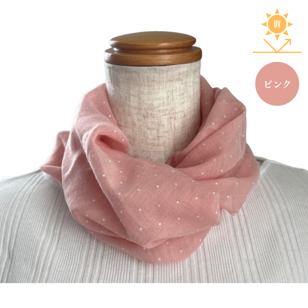 W005　シフォンドット ワンタッチスカーフ