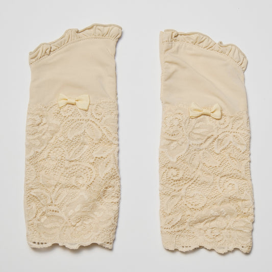 冷感抗菌トーションレース　UVアームカバー手袋　ショートサイズ
