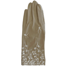 S002  冷感抗菌すそ花ししゅう五指　UVアームカバー　ショートサイズ