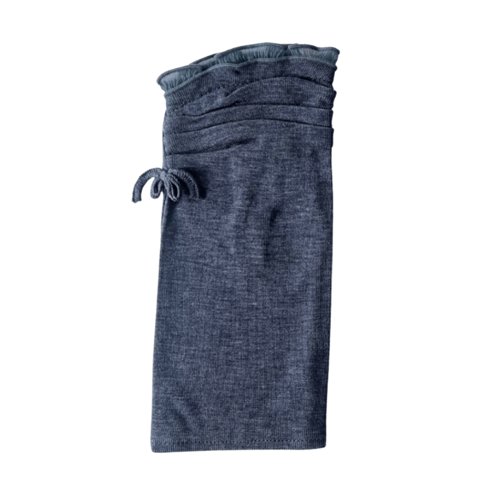 S054  シルクギャザーリボン　UVアームカバー手袋　ショートサイズ